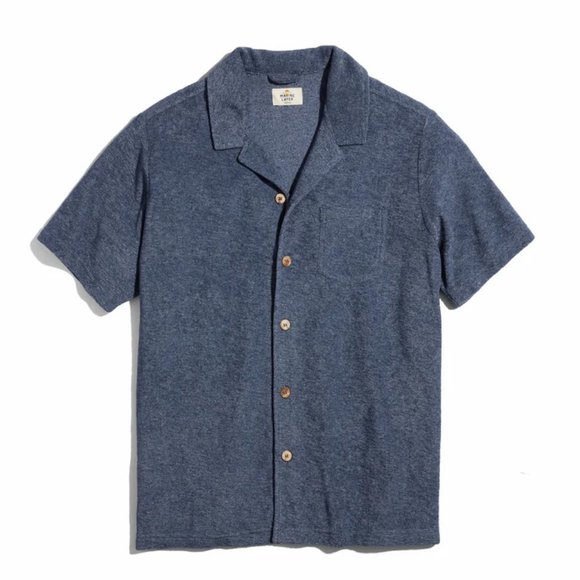 Marine Layer Other - Marine Layer Terry Out Resort Shirt in Vintage Indigo XL